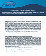 PSP Virtual Learning and Training Opportunities cover page
