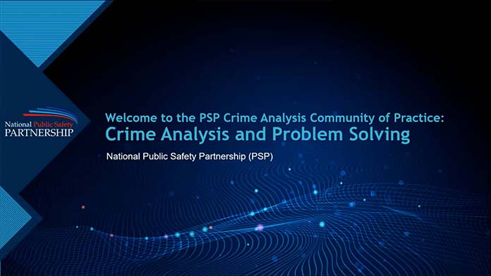 Title slide for the Crime Analysis and Problem Solving presentation